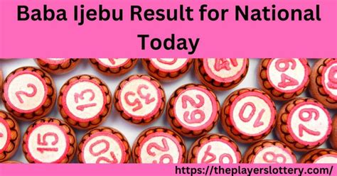 baba ijebu result for today|baba ijebu lucky number.